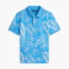Polo elástico com estampado tropical para criança Polo elástico com estampado tropical para criança