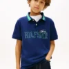 Polo elástico com logótipo Hilfiger para criança Polo elástico com logótipo Hilfiger para criança