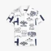 Polo elástico com logótipo integral para criança