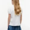 Polo elástico com mangas bufantes para criança Polo elástico com mangas bufantes para criança