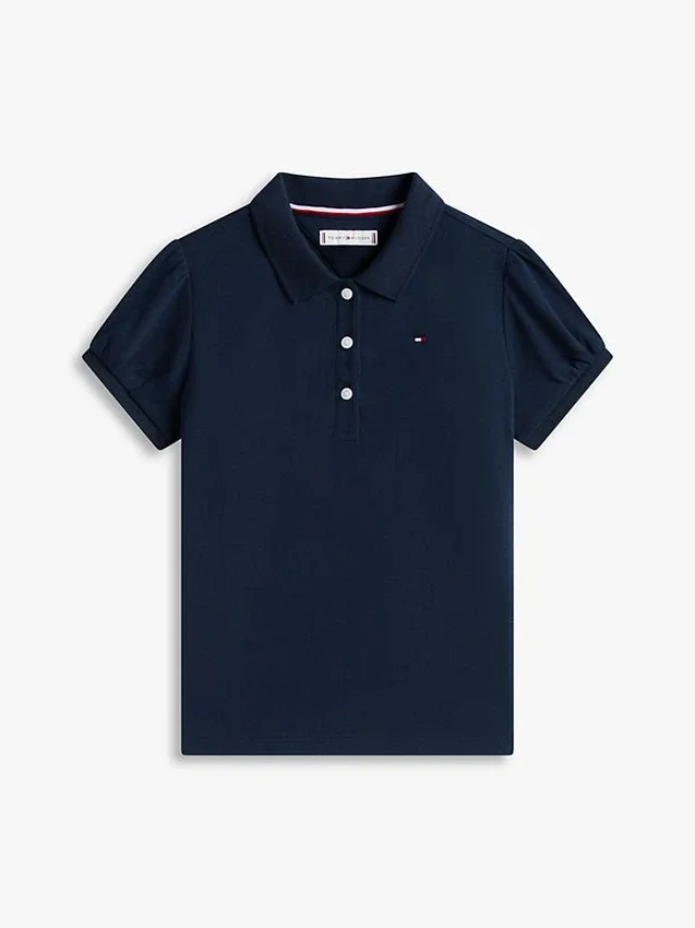 Polo elástico com mangas bufantes para criança Polo elástico com mangas bufantes para criança