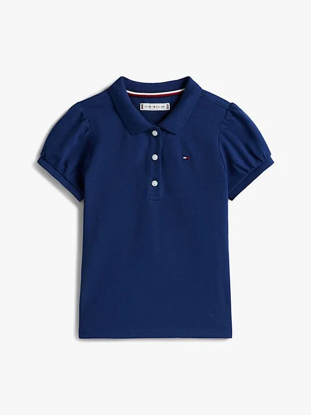 Polo elástico com mangas bufantes para criança Polo elástico com mangas bufantes para criança