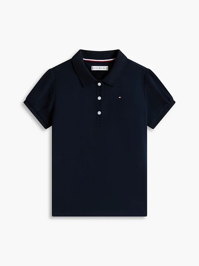 Polo elástico com mangas bufantes para criança Polo elástico com mangas bufantes para criança