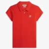 Polo elástico com monograma em letra cursiva e corte justo Polo elástico com monograma em letra cursiva e corte justo
