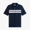 Polo elástico com riscas em bloco de corte regular Polo elástico com riscas em bloco de corte regular