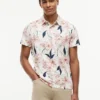 Polo em jersey com estampado floral e corte regular Polo em jersey com estampado floral e corte regular