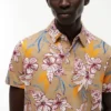 Polo em jersey com estampado floral e corte regular Polo em jersey com estampado floral e corte regular