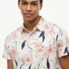 Polo em jersey com estampado floral e corte regular Polo em jersey com estampado floral e corte regular