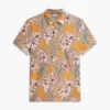 Polo em jersey com estampado floral e corte regular Polo em jersey com estampado floral e corte regular