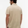 Polo em mistura de algodão e linho da New York Label Polo em mistura de algodão e linho da New York Label