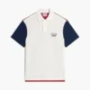 Polo em piqué com blocos de cor e corte clássico Polo em piqué com blocos de cor e corte clássico