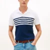Polo em piqué com blocos de cor e corte regular Polo em piqué com blocos de cor e corte regular