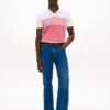 Polo em piqué com blocos de cor e corte regular Polo em piqué com blocos de cor e corte regular