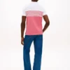 Polo em piqué com blocos de cor e corte regular Polo em piqué com blocos de cor e corte regular