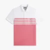 Polo em piqué com blocos de cor e corte regular Polo em piqué com blocos de cor e corte regular