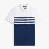 Polo em piqué com blocos de cor e corte regular Polo em piqué com blocos de cor e corte regular