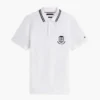 Polo em piqué com monograma e corte regular Polo em piqué com monograma e corte regular