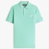 Polo em piqué com monograma em letra cursiva, corte regular Polo em piqué com monograma em letra cursiva, corte regular