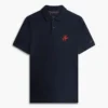 Polo em piqué com monograma em letra cursiva, corte regular Polo em piqué com monograma em letra cursiva, corte regular