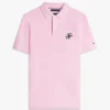 Polo em piqué com monograma em letra cursiva, corte regular Polo em piqué com monograma em letra cursiva, corte regular