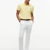 Polo em piqué com monograma em letra cursiva e corte regular Polo em piqué com monograma em letra cursiva e corte regular