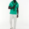 Polo em piqué com monograma em letra cursiva e corte regular Polo em piqué com monograma em letra cursiva e corte regular