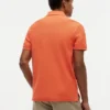 Polo em piqué com monograma em letra cursiva e corte regular Polo em piqué com monograma em letra cursiva e corte regular