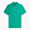 Polo em piqué com monograma em letra cursiva e corte regular Polo em piqué com monograma em letra cursiva e corte regular