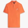 Polo em piqué com monograma em letra cursiva e corte regular Polo em piqué com monograma em letra cursiva e corte regular