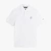 Polo em piqué com monograma em letra cursiva e corte regular Polo em piqué com monograma em letra cursiva e corte regular