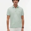 Polo em piqué de mistura de linho com corte regular Polo em piqué de mistura de linho com corte regular