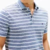 Polo em piqué de mistura de linho com corte regular Polo em piqué de mistura de linho com corte regular