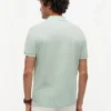 Polo em piqué de mistura de linho com corte regular Polo em piqué de mistura de linho com corte regular