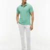 Polo em piqué elástico de corte justo Polo em piqué elástico de corte justo