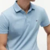 Polo em piqué elástico de corte justo Polo em piqué elástico de corte justo