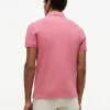 Polo em piqué elástico de corte justo Polo em piqué elástico de corte justo