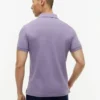 Polo em piqué elástico de corte justo Polo em piqué elástico de corte justo