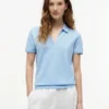 Polo Henley em piqué leve Polo Henley em piqué leve