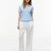 Polo Henley em piqué leve Polo Henley em piqué leve