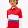 Polo infantil com blocos de cor Polo infantil com blocos de cor