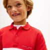 Polo infantil com blocos de cor Polo infantil com blocos de cor