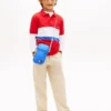 Polo infantil com blocos de cor Polo infantil com blocos de cor