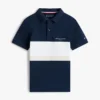 Polo infantil com blocos de cor Polo infantil com blocos de cor