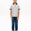 Polo infantil elástico com logótipo náutico