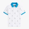 Polo infantil elástico com logótipo náutico