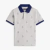 Polo infantil elástico com logótipo náutico