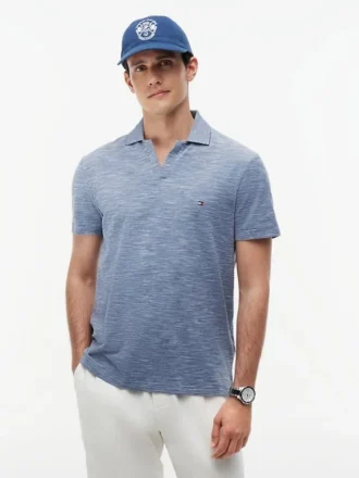 Polo Oxford Slub com textura e corte regular