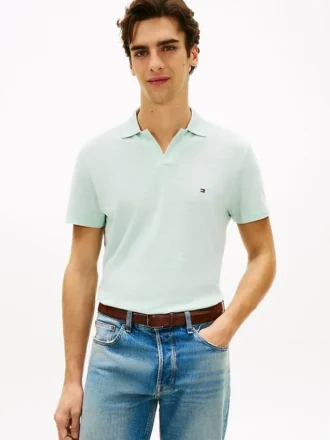 Polo Oxford Slub com textura e corte regular