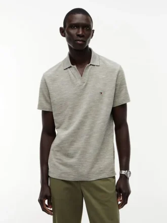 Polo Oxford Slub com textura e corte regular