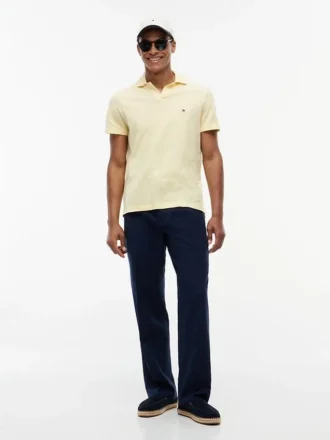 Polo Oxford Slub com textura e corte regular